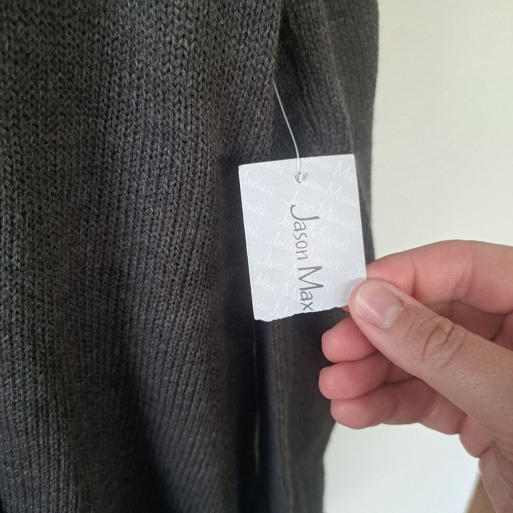 NEW Jason Maxwell PLUS SIZE 2X Open Cardigan Charcoal Knit Sweater Gray Womens - Picture 6 of 10